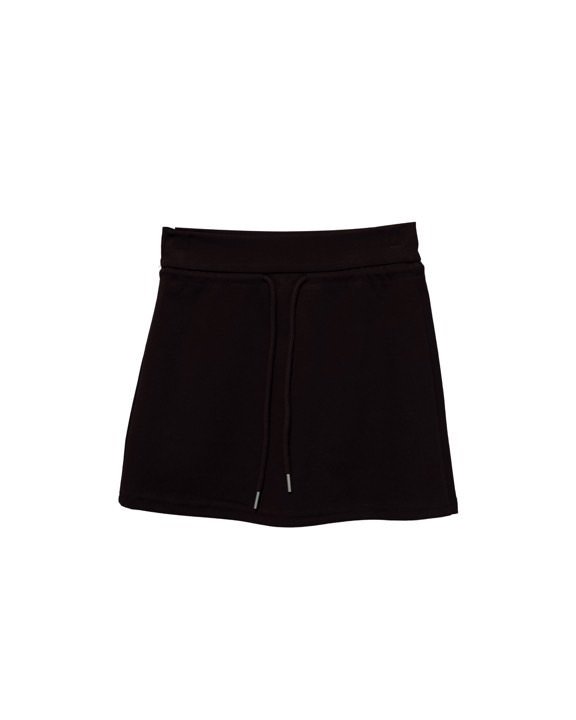 levi-and-dili-002-drawstring-mini-skirt-skirtsandshorts-black-front.jpg Drawstring Mini Skirt - Image 1