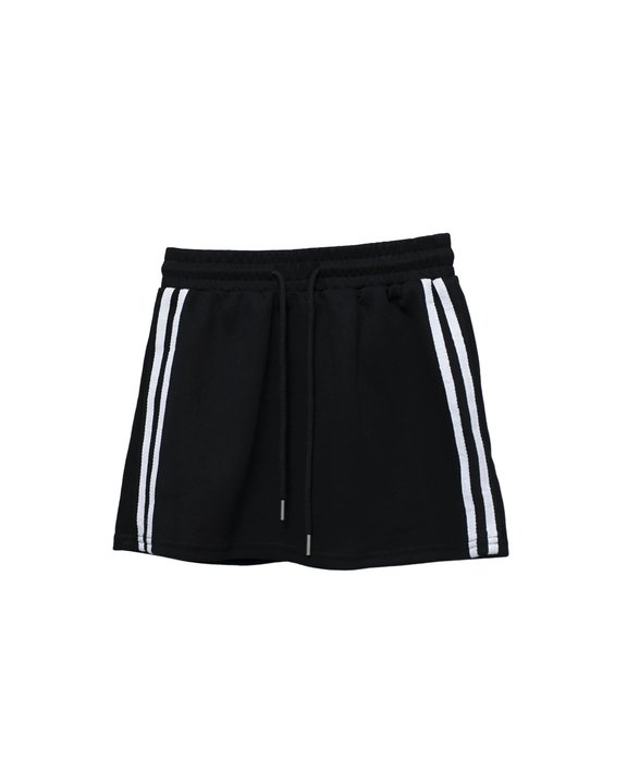 Striped Drawstring Tennis Skirt