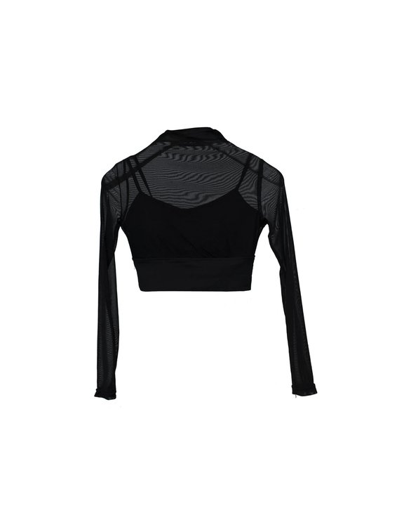 Mesh Layered Tight Crop