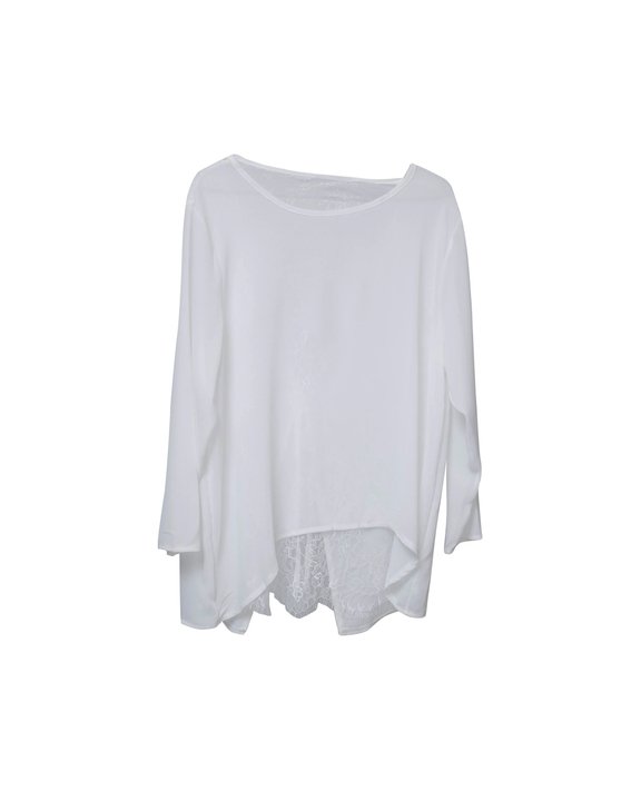 Sheer Lacy Low Back Top