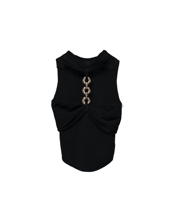 levi-and-dili-051-black-chain-link-crop-top-tops-black-front Chain Link Crop Top - Image 1