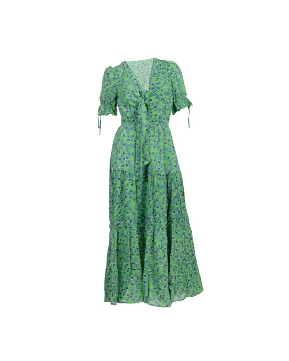 levi-and-dili-072-emerald-tiered-midi-dressesandcoords-green-front Emerald Tiered Midi - Image 1