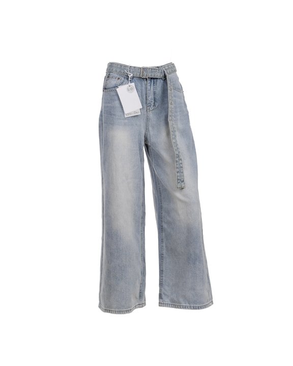 Frosted Blue Wide Leg Denim
